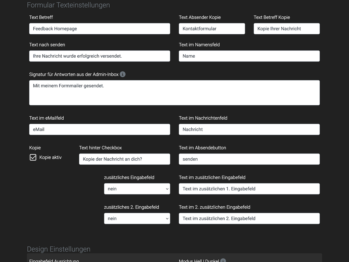 Formmailer Demo 10